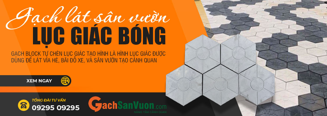 Gạch sân vườn lục giác bóng
