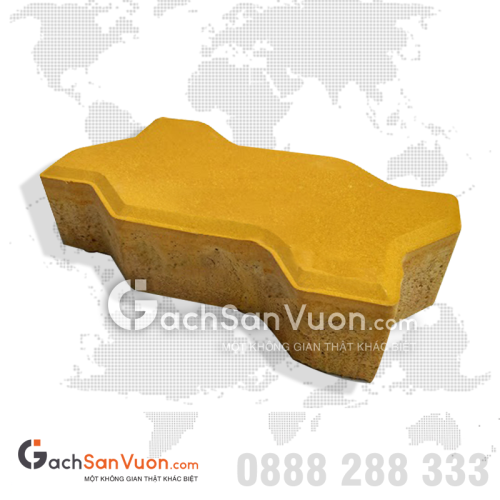 Gạch block tự chèn Ziczac màu vàng