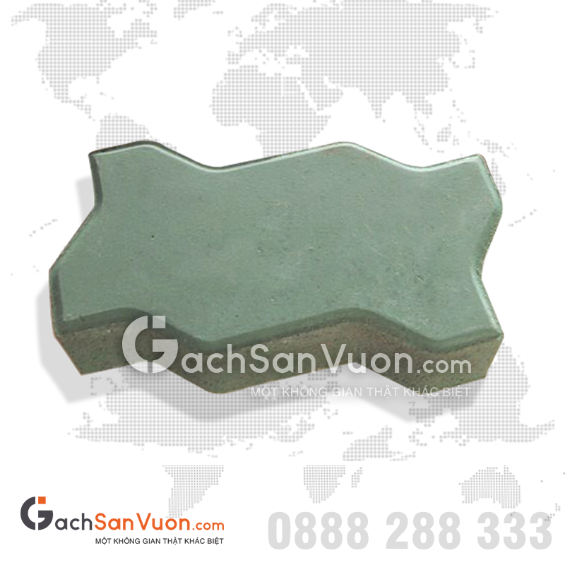 Gạch block tự chèn Ziczac màu xanh