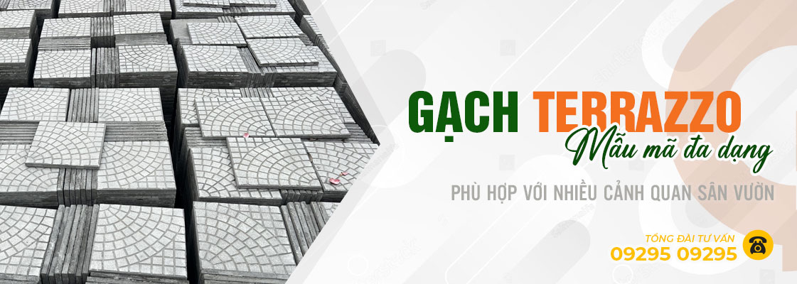 Gạch lát sân vườn Terrazzo